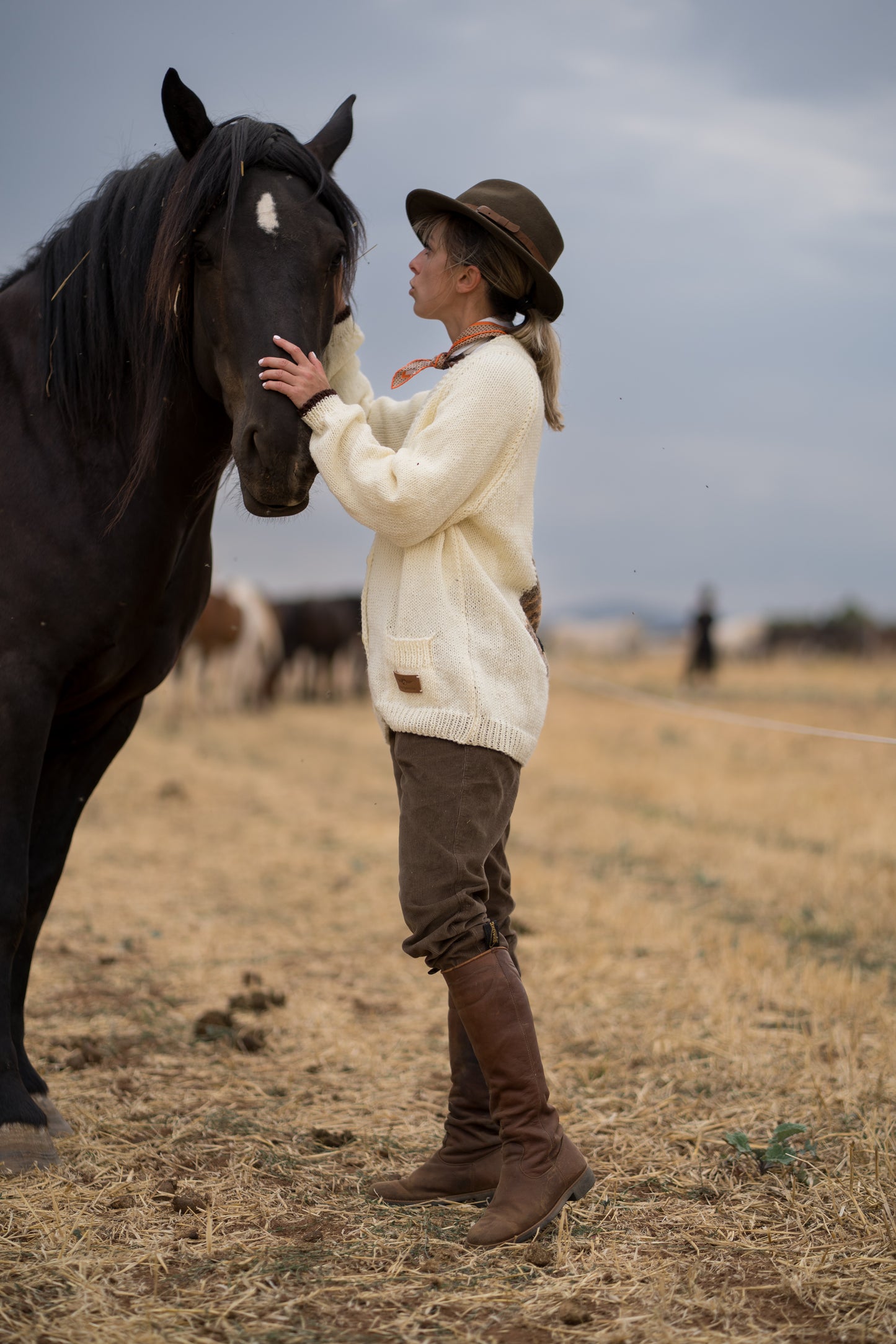 Hand-Knitted Merino Wool Cardigan
