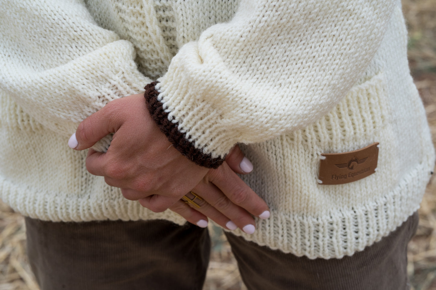 Hand-Knitted Merino Wool Cardigan